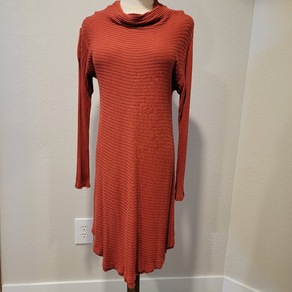We the Free-  Sweater - Cotton Blend Cowl Rust. Small. Cute and Flows!